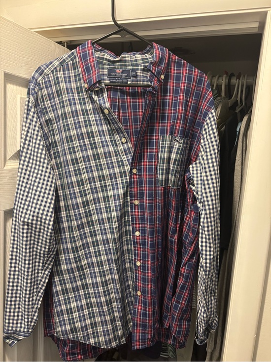 Vineyard Vines Other - Vineyard Vines Men's Multi-Plaid Button-Down Shirt - Blue, Red